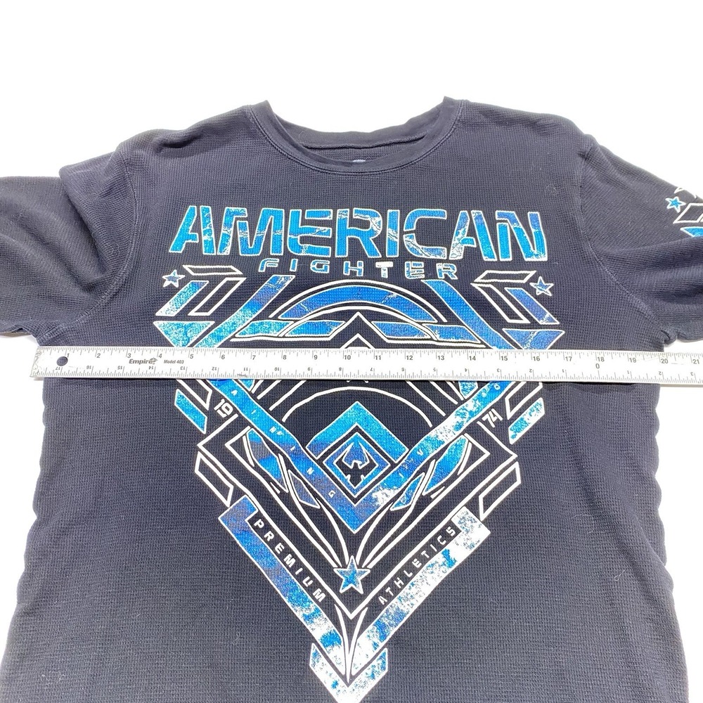 American Fighter Premium Athletics  Shirt Men's Long Sleeve Thermal Black Large - Picture 9 of 9